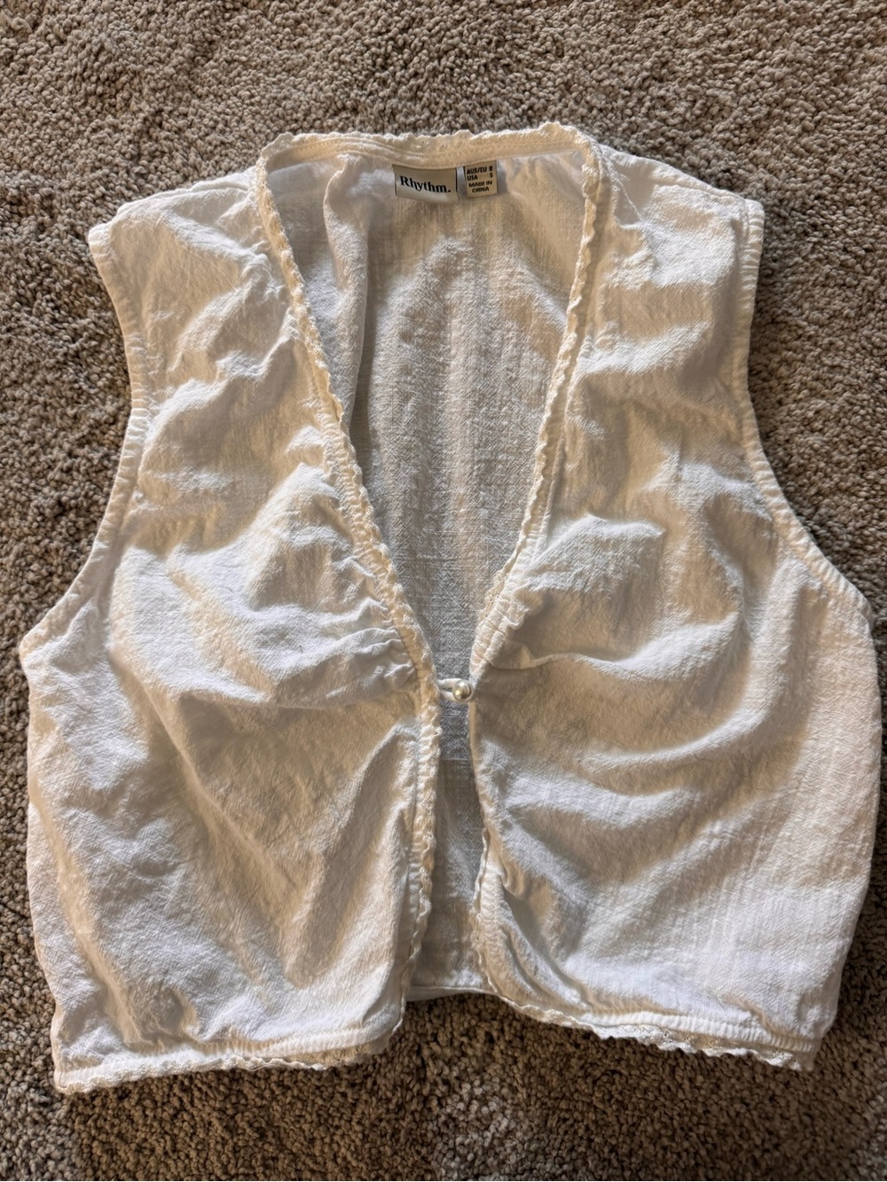 RHYTHM. PEARL VEST SIZE US SMALL